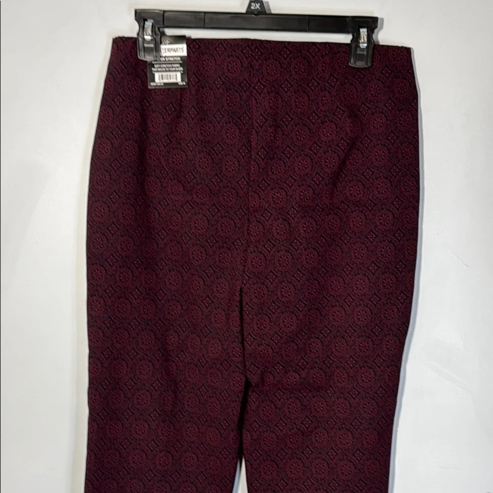 Counterparts‎ Pants Purple & Black Skinny Pull On in Size M NWT